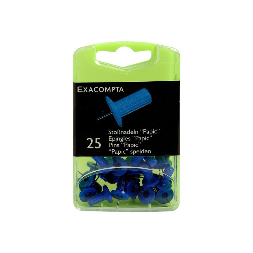 3364220149022-Exacompta - 25 Épingles papic - 10 mm - bleu-P_14902_2-1