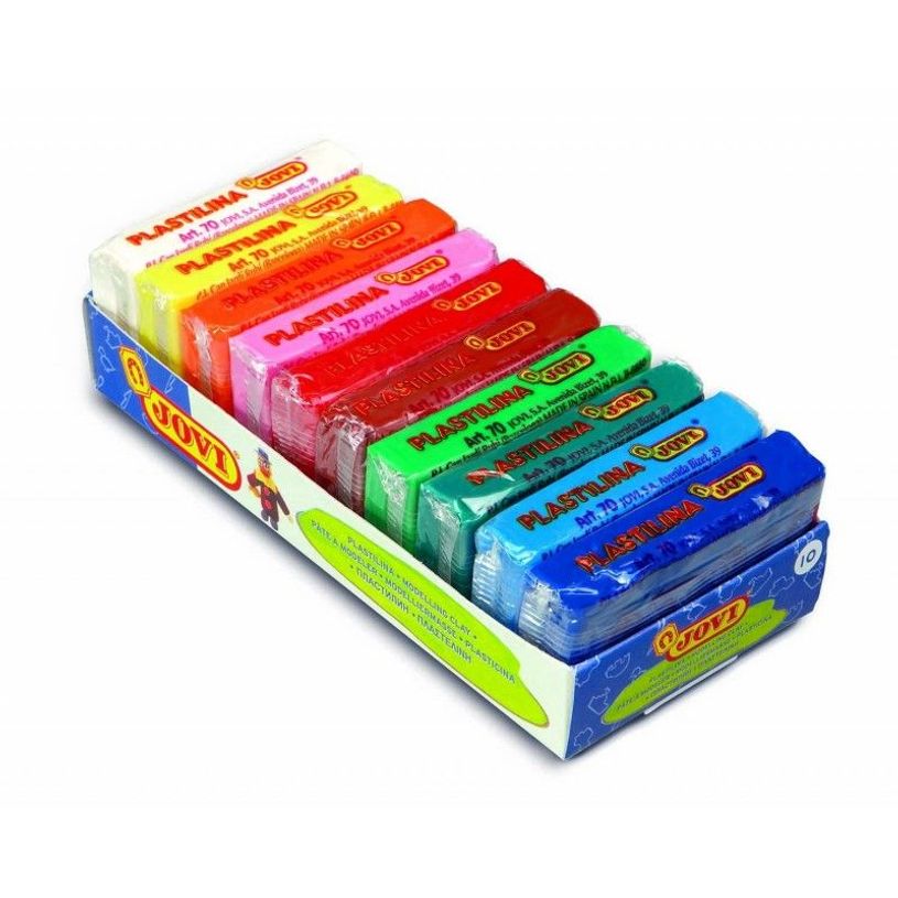8412027007436-JOVI Plastilina - Pâte à modeler - 50 g - variée (pack de 10)-P_15538_3-0