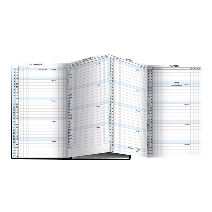 3660942001762-Agenda accordéon mensuel Exaplan 16 - 9 x 16 cm - disponible dans différentes couleurs - Exa-P_16462_1-3