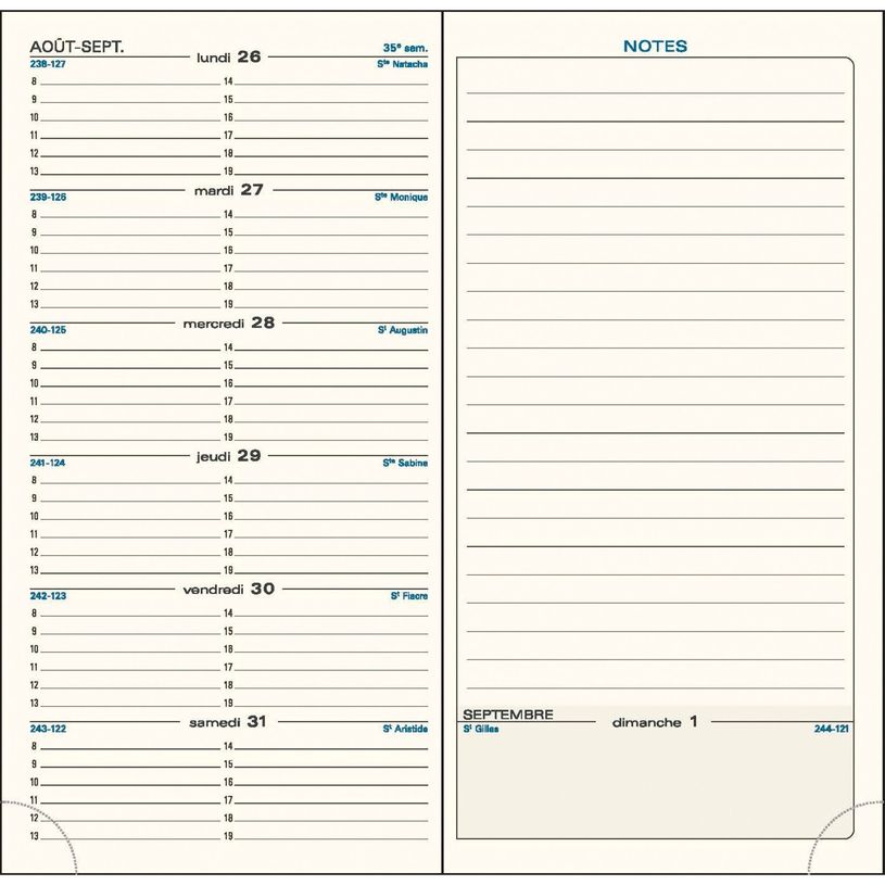 3660942000291-Agenda de poche Rialto - 1 semaine sur 1 page - 9 x 17,5 cm - disponible dans différentes cou-P_17346_6-4