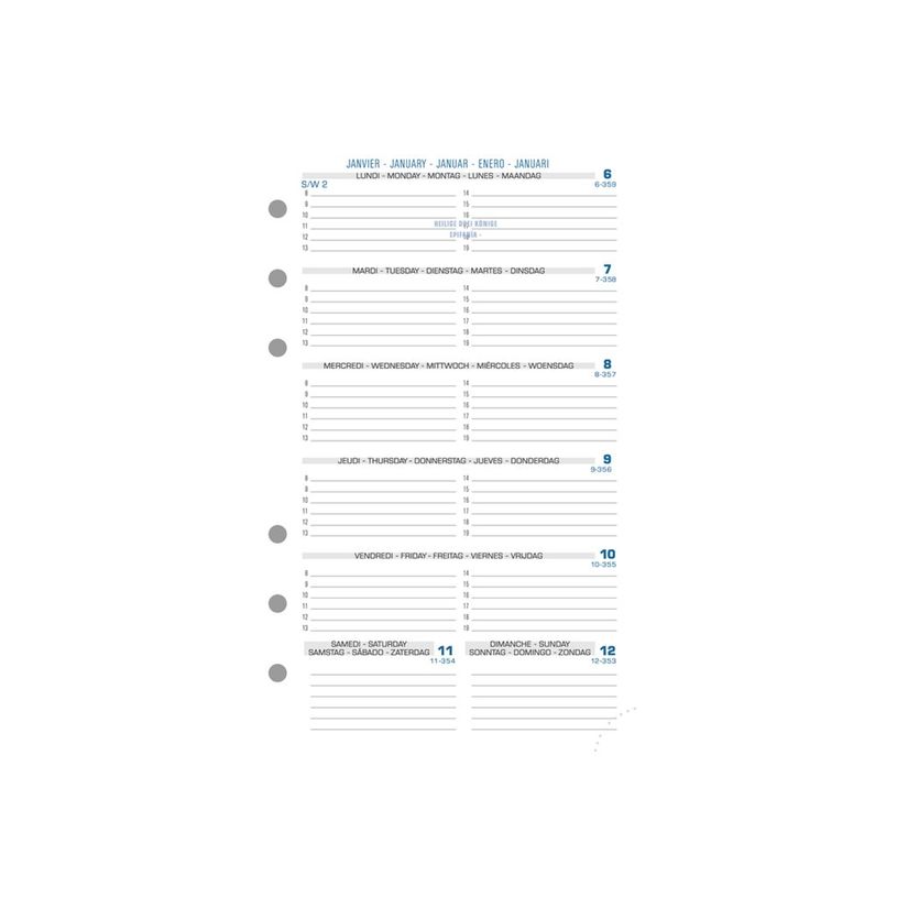 3660942001236-Exacompta Exatime 17 - Recharge pour organiseur - 1 semaine par page - 10,5 x 17,2 cm-P_18212_4-3