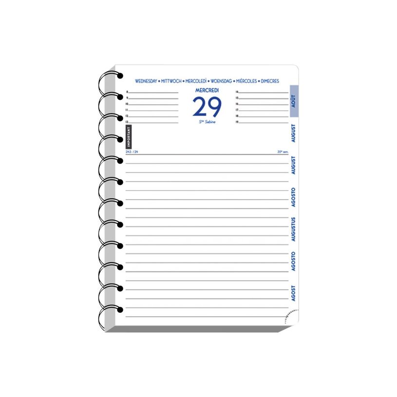 3660942000130-Agenda Linicolor - 1 jour par page - 12 x 17 cm - disponible dans différentes couleurs - Exa-P_18417_7-17