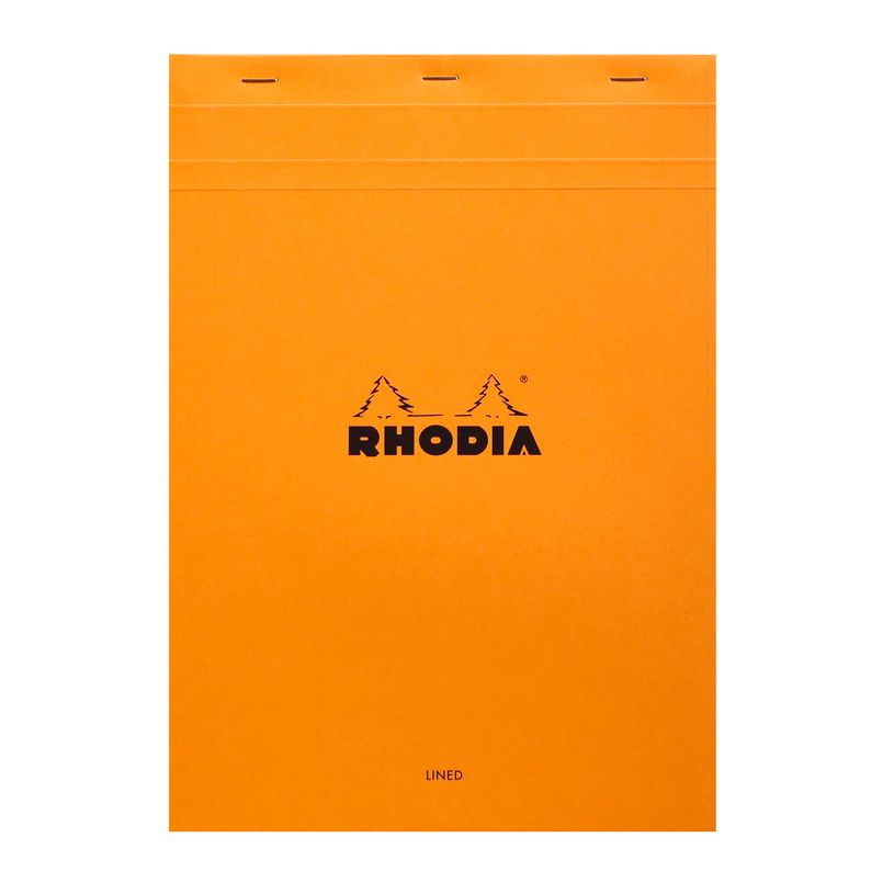 3030920186000-Rhodia - Bloc notes N°18 - A4 - 160 pages - ligné avec marge - 80g-P_18600_1-0