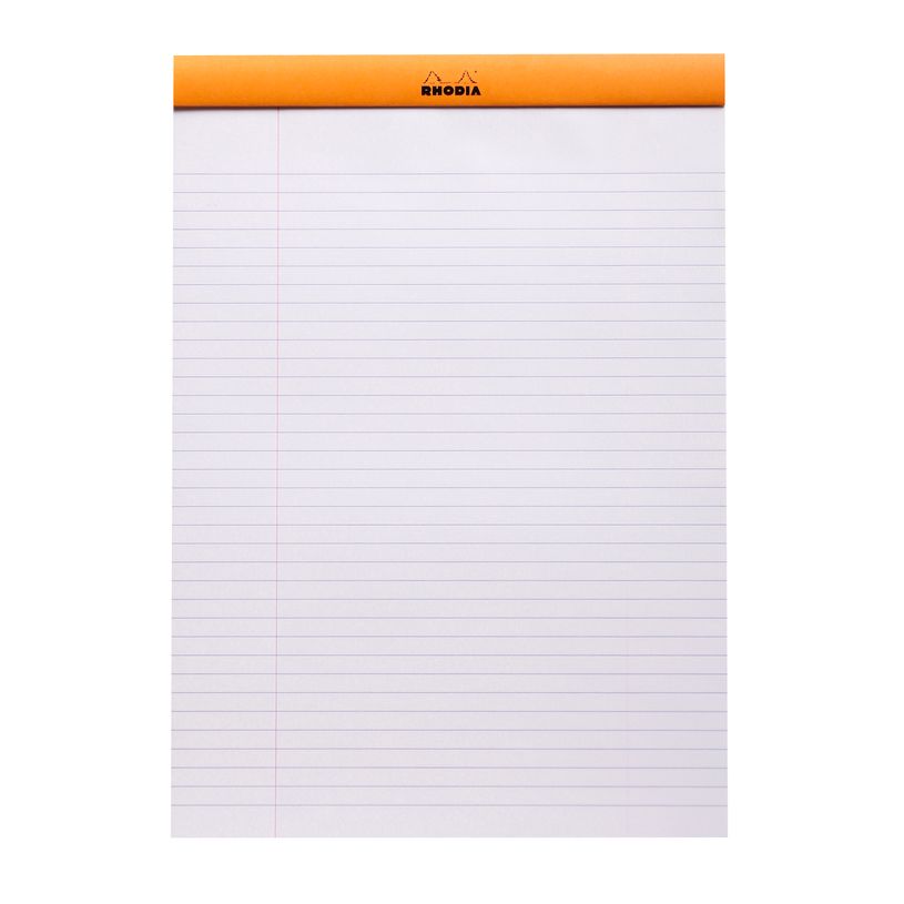 3030920186000-Rhodia - Bloc notes N°18 - A4 - 160 pages - ligné avec marge - 80g-P_18600_2-1