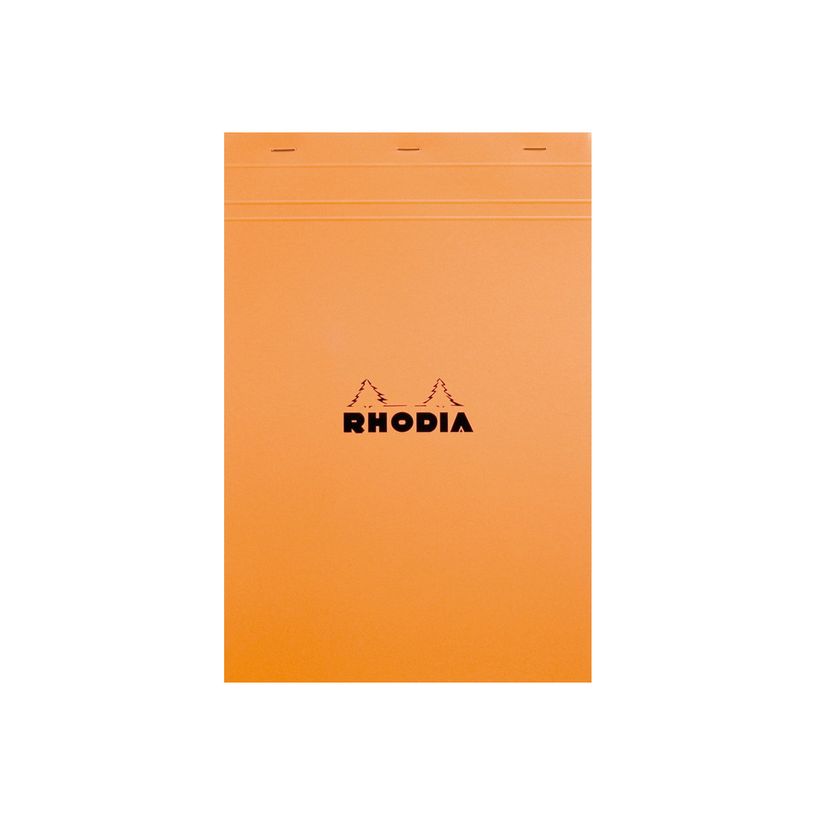 3037920192000-Rhodia - Bloc notes - A4 + - 80 pages - petits carreaux - 80g - orange-P_19200_1-0