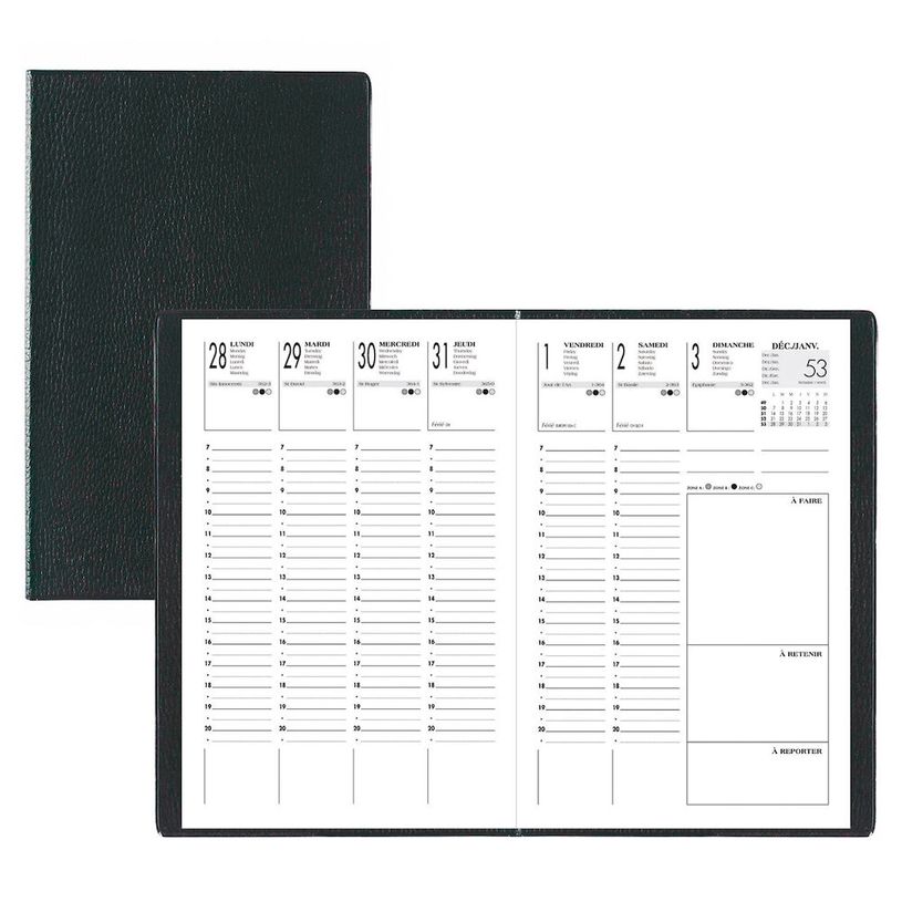 3147281201409-Agenda de poche Lecas Economique - 1 semaine sur 2 pages - 10 x 15 cm - noir-P_20140_2-1