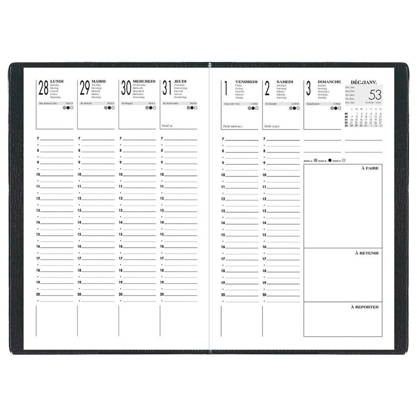 3147281201409-Agenda de poche Lecas Economique - 1 semaine sur 2 pages - 10 x 15 cm - noir-P_20140_3-2