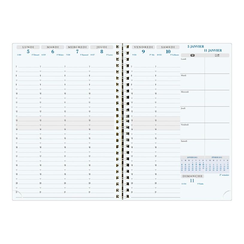 3660942002219-Agenda de bureau spiralé 16 mois Linicolor - 1 semaine sur 2 pages - 15 x 21 cm - disponible dans différ-P_20247_8-9