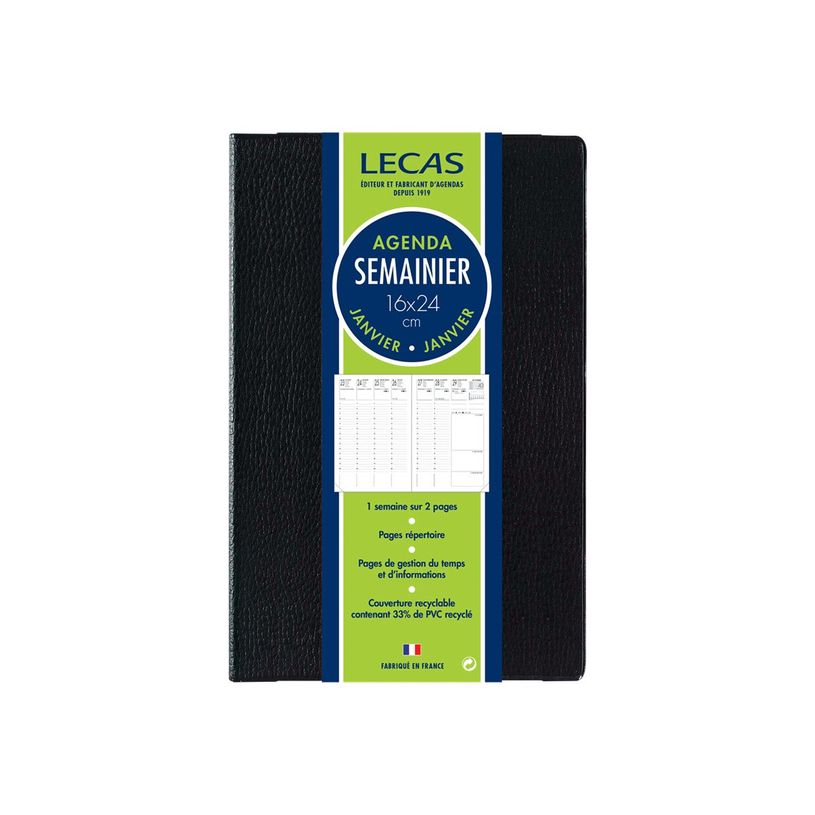 3147281207364-Agenda Classique - 1 semaine sur 2 pages - 16 x 24 cm - disponible dans différentes couleurs -P_20736_3-1