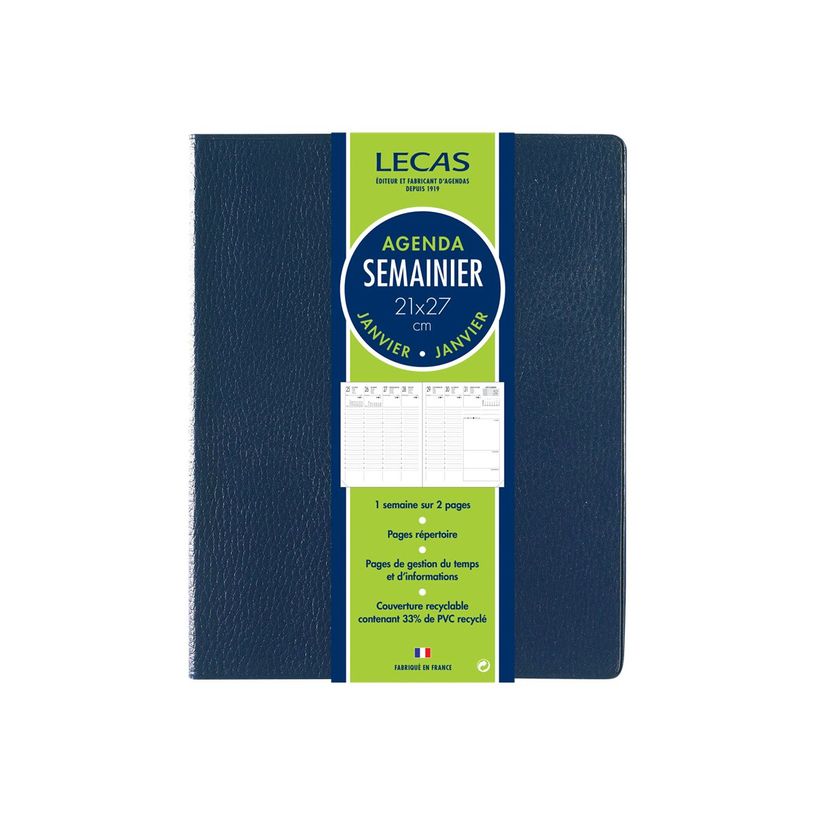 3147281209160-Agenda Classique - 1 semaine sur 2 pages - 21 x 27 cm - disponible dans différentes couleurs -P_20916_3-2