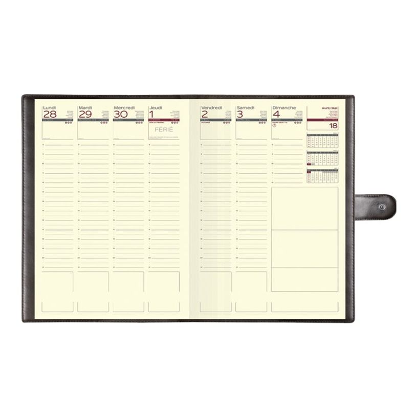3147281209641-Agenda City - 1 semaine sur 2 pages - 16 x 24 cm - disponible dans différentes couleurs - Lec-P_20964_1-2