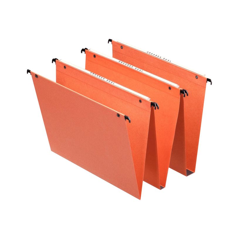 3249440216313-Esselte Dual - 25 Dossiers suspendus pour tiroirs - fond V - orange-P_21631_1-0