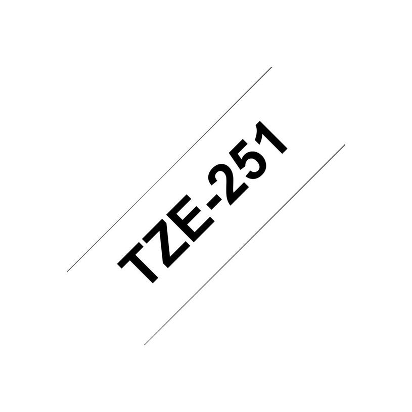 4977766685412-Brother TZe251 - Ruban d'étiquettes auto-adhésives - 1 rouleau (24 mm x 8 m) - fond blanc 