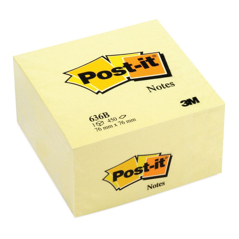 3134375231626-Post-it - Bloc Cube - 450 feuilles - 76 x 76 mm - jaune pastel-P_23401_1-0