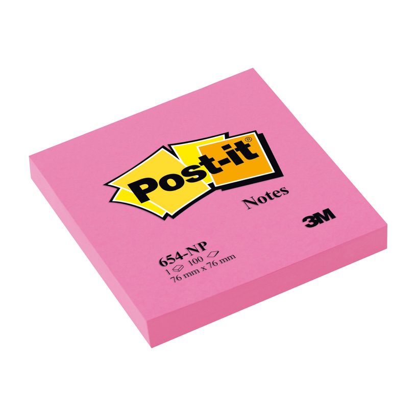 3134375221405-Notes Post-it Couleurs Rose Néon - 76 x 76 mm-P_23873_1-0