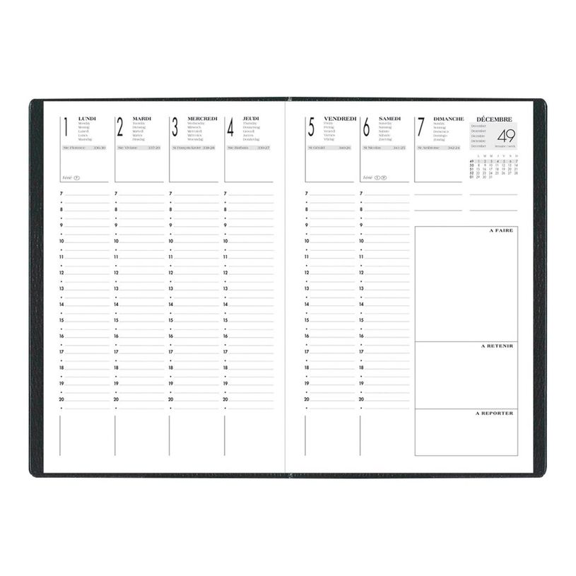 3147281254207-Agenda de poche Classique - 1 semaine sur 2 pages - 9 x 13 cm - disponible dans différentes c-P_25420_1-1