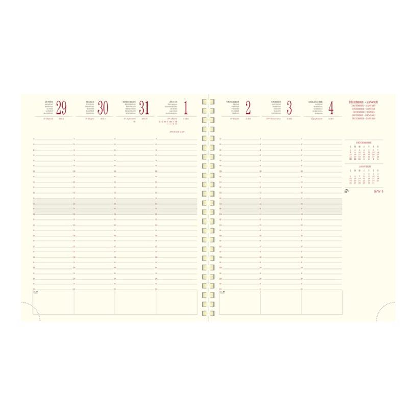 3660942002622-Agenda de bureau spiralé Barbara Eurotime 27S - 1 semaine sur 2 pages - 21 x 27 cm - noir - E-P_27422_1-6