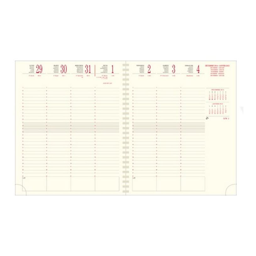 3660942002622-Agenda de bureau spiralé Barbara Eurotime 27S - 1 semaine sur 2 pages - 21 x 27 cm - noir - E-P_27422_5-3
