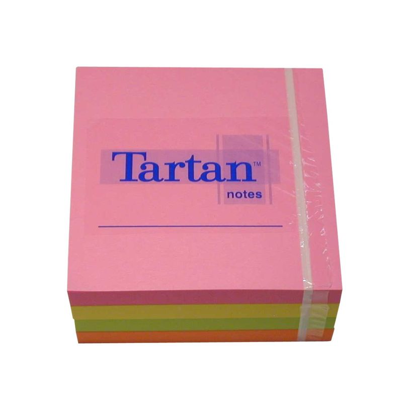 3134375462143-Notes repositionnables Tartan Néon - 76 x 76 mm - Lot de 6 blocs-P_28060_1-0