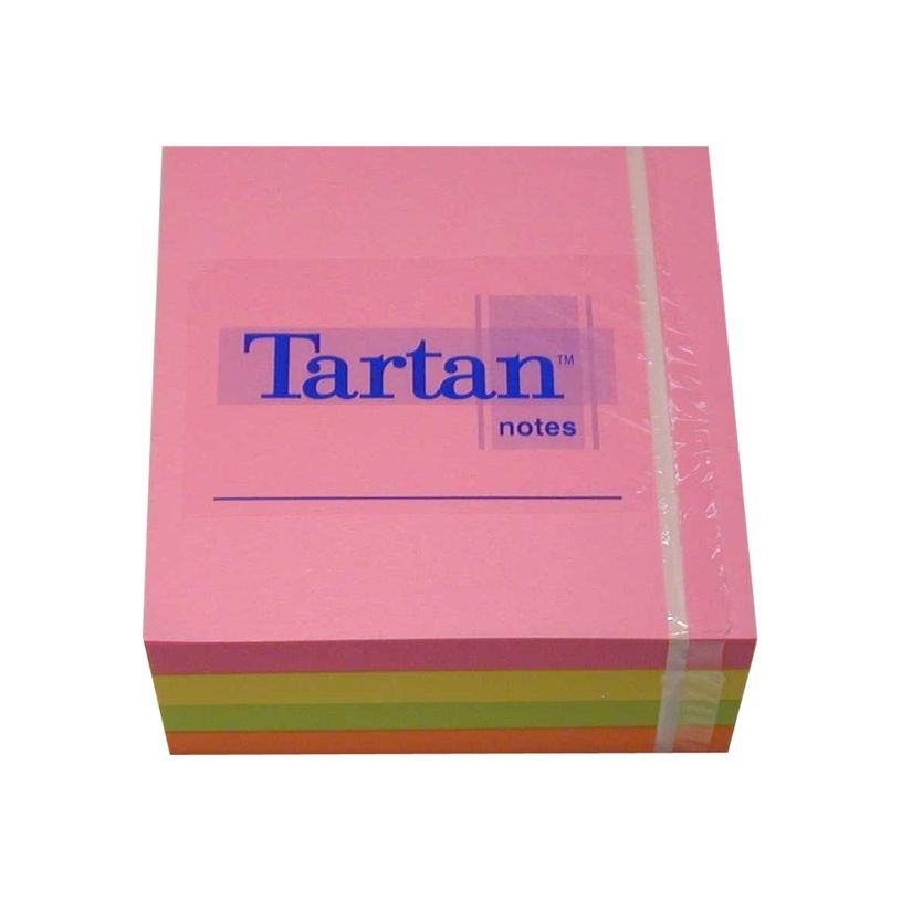 3134375457958-Cube de notes Tartan Couleurs Néon - 76 x 76 mm-P_28066_1-0