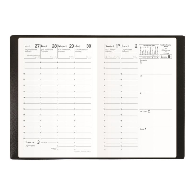 3371010126255-Quo Vadis - Agenda année scolaire - 2026-2027 - Universitaire - Semainier Planning - Français - Impala - Noir - 13 mois de-P_28083_2-2