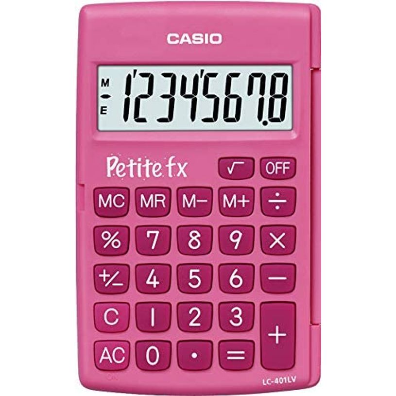 Calculatrice De Poche 8 Chiffres – Mini Calculatrice Portable Pour Bureau, école, Courses – Couleur Rose