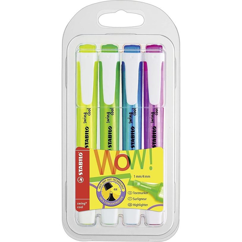4006381134910-Stabilo swing cool - Pack de 4 surligneurs - couleurs assorties - encre à l'eau - 1-4 mm-P_28645_1-0