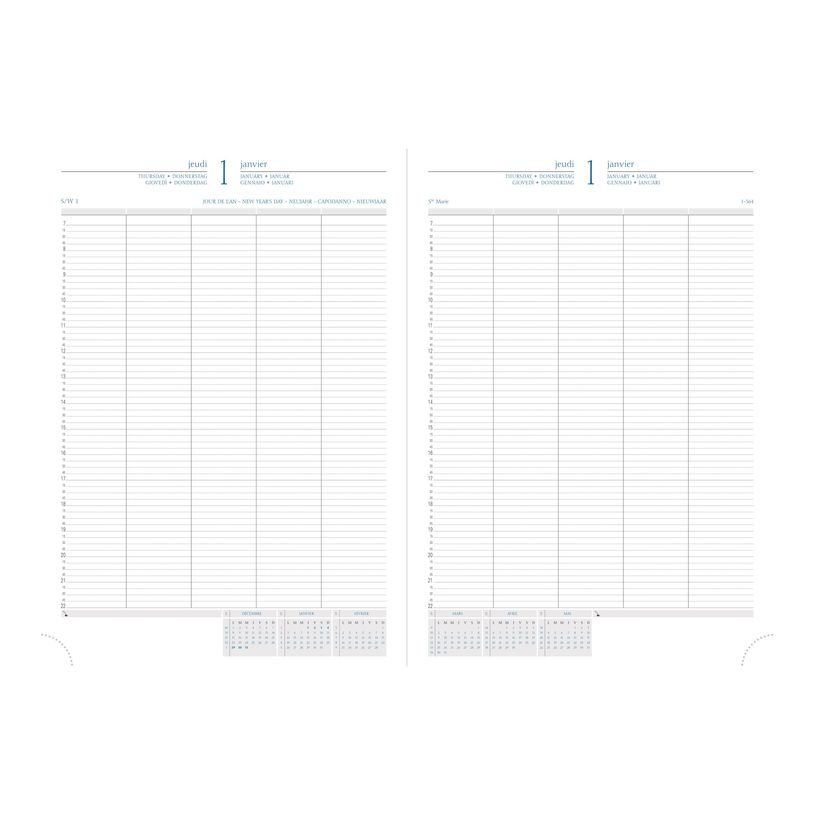 3660942004435-Agenda de bureau Barbara Journal 29/2 - 1 jour sur 2 pages - 21 x 29,7 cm - Noir - Exacompta-P_29422_1-3