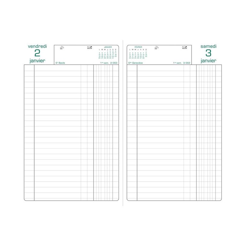 3660942007757-Agenda de bureau Couronne - Euros et Cents - 1 jour par page - 11 x 17 cm - disponible dans différ-P_38472_1-5