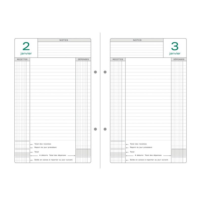 3130630389781-Recharge d'agenda de bureau Perpétuel Caisse - 1 jour par page - 16 x 24 cm - feuillets mobil-P_38978_1-3