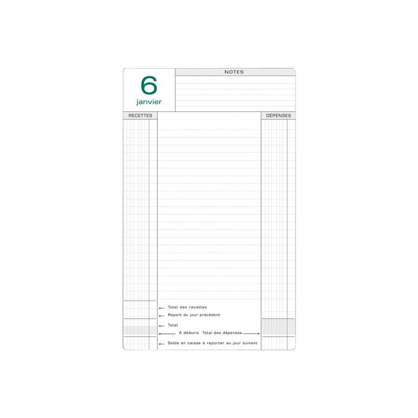 3130630389781-Recharge d'agenda de bureau Perpétuel Caisse - 1 jour par page - 16 x 24 cm - feuillets mobil-P_38978_4-2