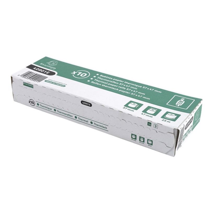 3130633409011-Exacompta - 10 Bobines papier thermique - Rouleau de 57 x 47 x 12 mm - 25 m-P_40901_1-7
