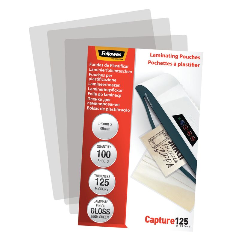 0400000530635-Fellowes - 100 pochettes de plastification (54 x 86 mm) - 125 microns - brillantes -P_53063_7-3