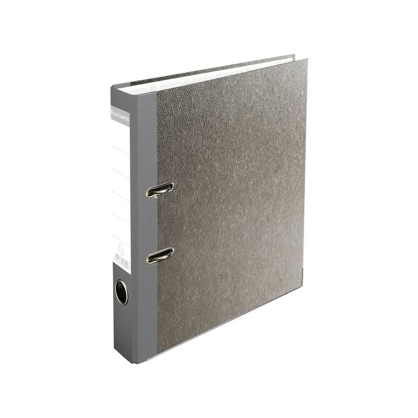 3130630535096-Exacompta - Classeur à levier - Dos 50 mm - A4 - pour 400 feuilles - gris marbré avec dos gr-P_53509_1-0
