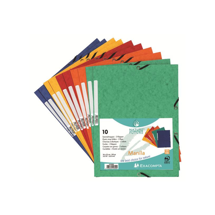 3130632553005-Exacompta Nature Future - 10 Chemises à 3 rabats - A4 - pour 250 feuilles - couleurs assortie-P_55300_7-6