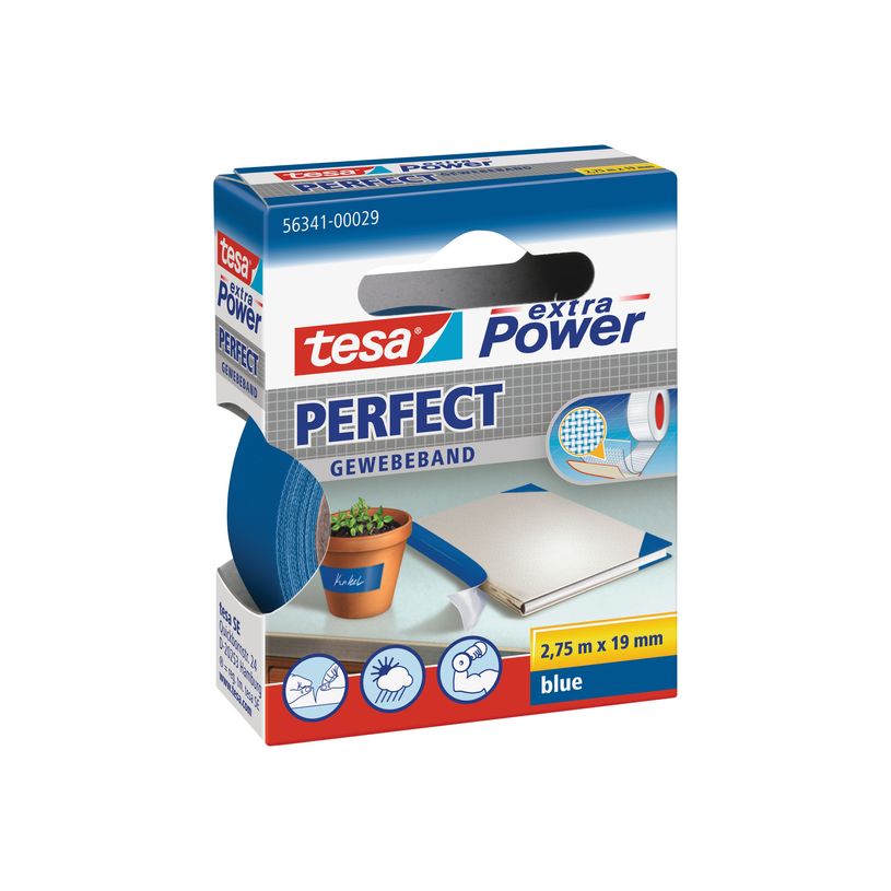 4042448044037-Tesa extra Power Perfect - Ruban adhésif en toile - 19 mm x 2.75 m - bleu-P_56342_3-0