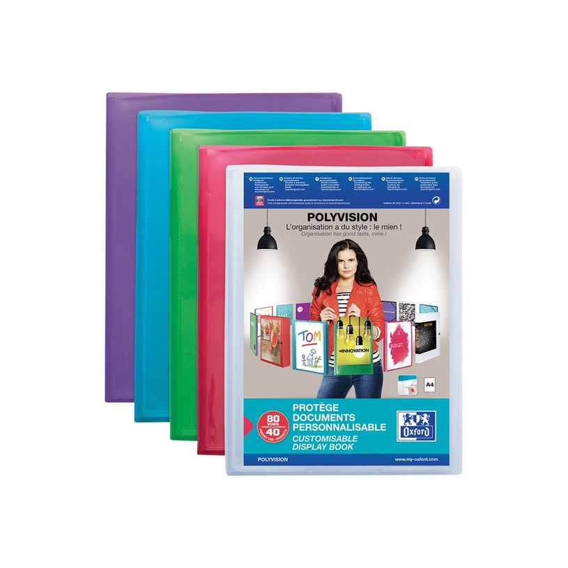 3045050580345-Oxford Polyvision - Porte vues personnalisable - 80 vues - A4 - disponible dans différentes c-P_58034_1-0