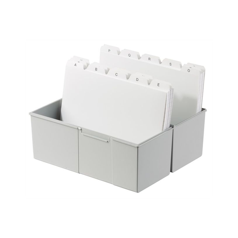 4012473975118-HAN - Boîte à fiches - A5 - pour 300 cartes - format paysage - gris-P_68975_3-2