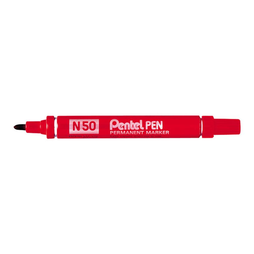 4902506077998-Pentel PEN N50 - Marqueur permanent - pointe ogive - rouge-P_87146_2-1