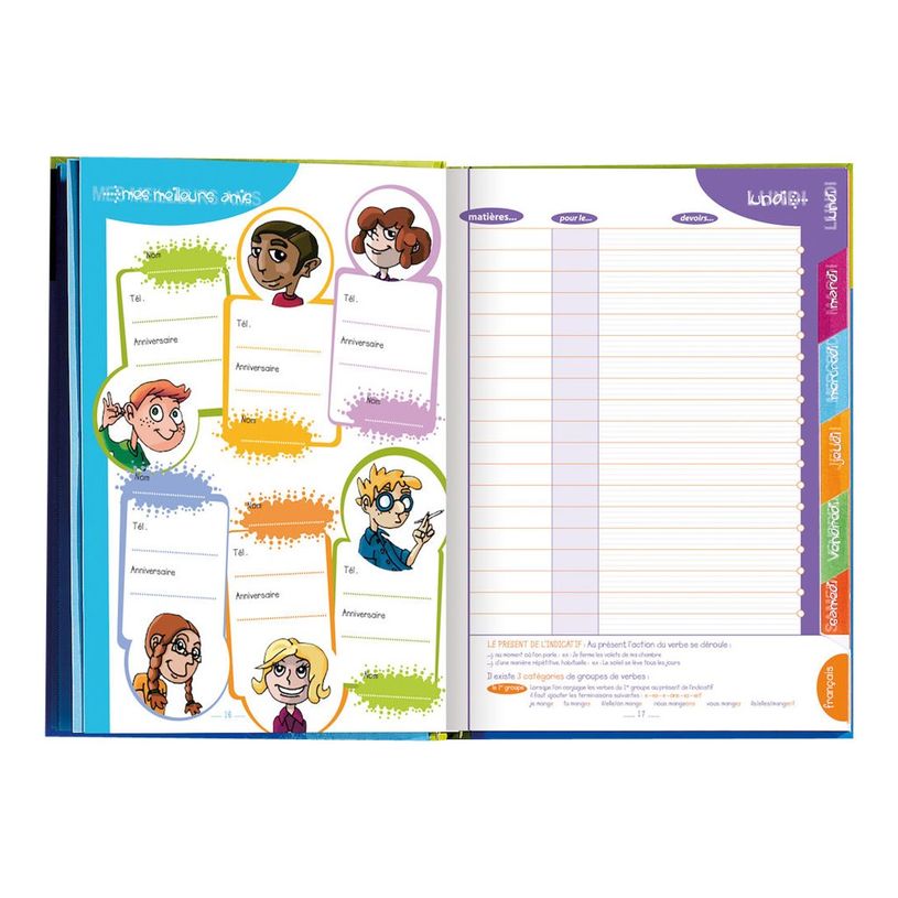 3147281911209-Cahier de textes Oxford Funny Pets - Megatext® - 15 x 21 cm - différents modèles disponibl-P_91120_1-10