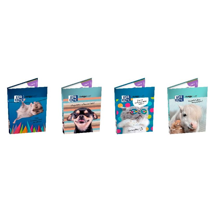 3147281911209-Cahier de textes Oxford Funny Pets - Megatext® - 15 x 21 cm - différents modèles disponible-P_91120_6-0
