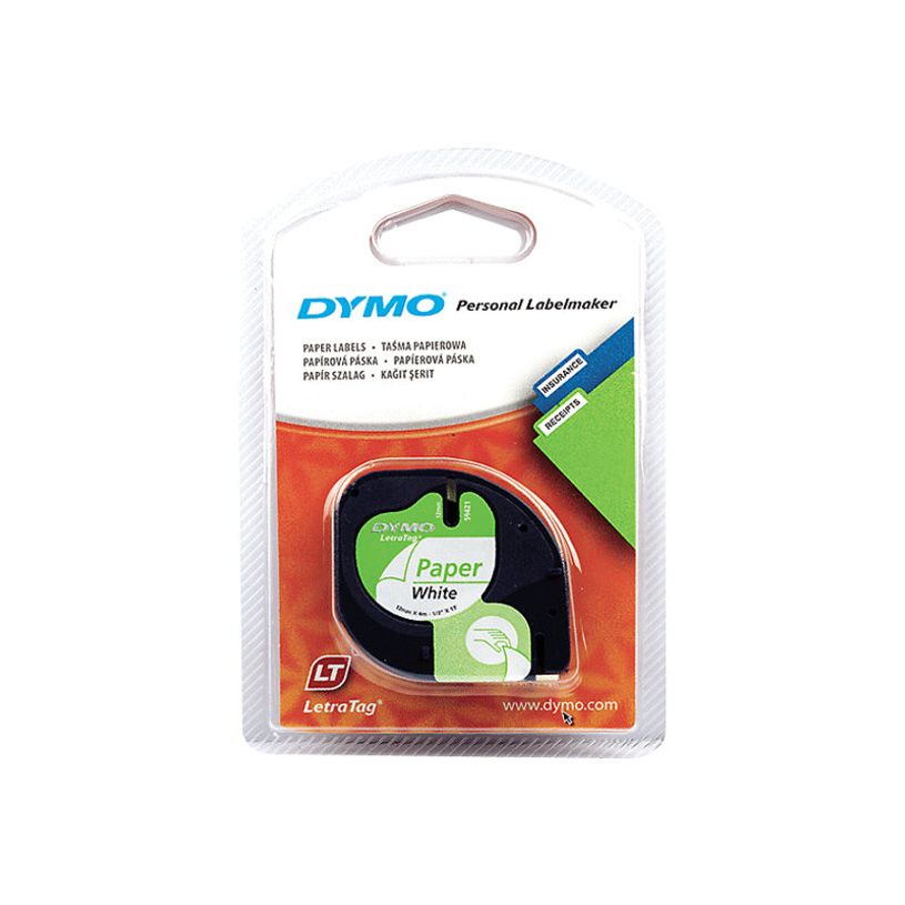5411313594219-Dymo LetraTAG - Ruban d'étiquettes papier auto-adhésives - 1 rouleau (12 mm x 4 m) - fond bl-P_91200_2-4