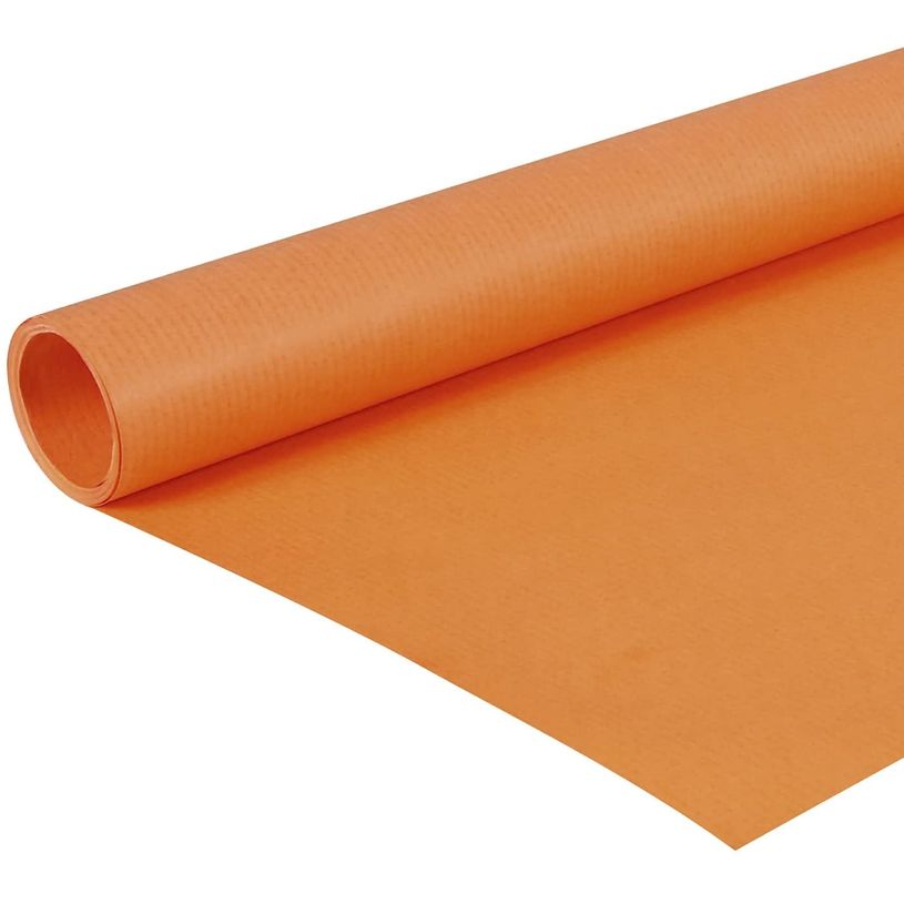 3065503049588-Clairefontaine - Papier cadeau kraft - 70 cm x 3 m - 65 g/m² - orange-P_95758_1-0