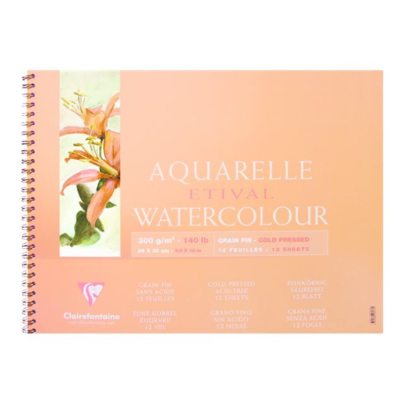 3329680960716-Clairefontaine Etival - Bloc dessin - 12 feuilles - 24 x 32 cm - 300 gr-P_96071_1-0