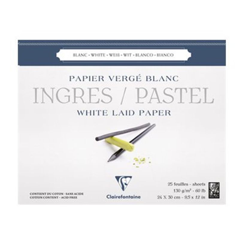 3329680964820-Clairefontaine Ingres Pastel - Bloc de papier dessin - 25 feuilles 24 x 30 cm - 130 g/m²-P_96482_1-0
