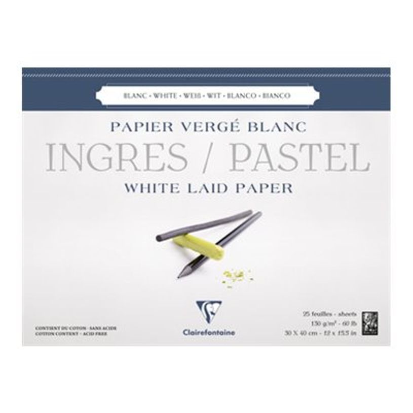 3329680964837-Clairefontaine Ingres Pastel - Bloc de papier dessin - 25 feuilles 30 x 40 cm - 130 g/m²-P_96483_1-0