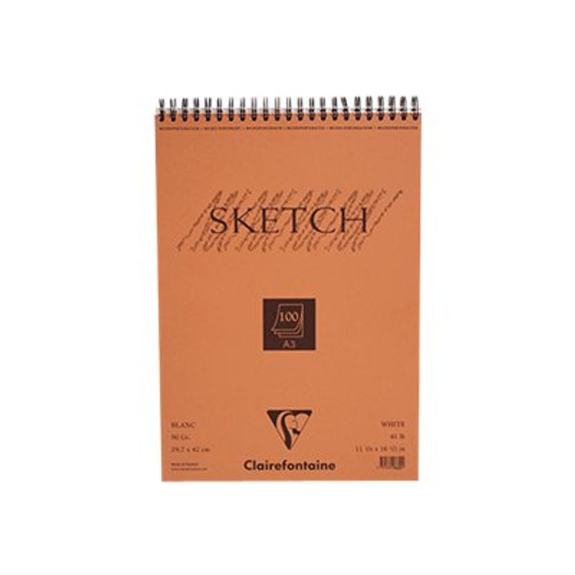 3329680966022-Clairefontaine Fine Arts - Bloc dessin croquis - 100 feuilles - A3 - 90 gr - blanc-P_96602_1-0