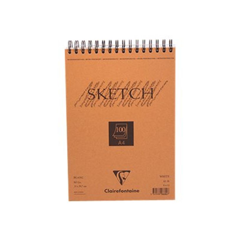 3329680966046-Clairefontaine Fine Arts - Bloc dessin croquis - 100 feuilles - A4 - 90 gr - blanc-P_96604_3-1
