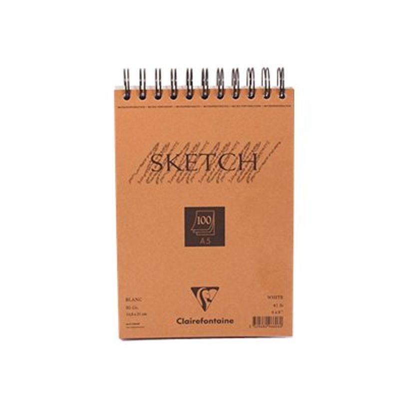 3329680966060-Clairefontaine Fine Arts - Bloc dessin croquis - 100 feuilles - A5 - 90 gr - blanc-P_96606_1-0