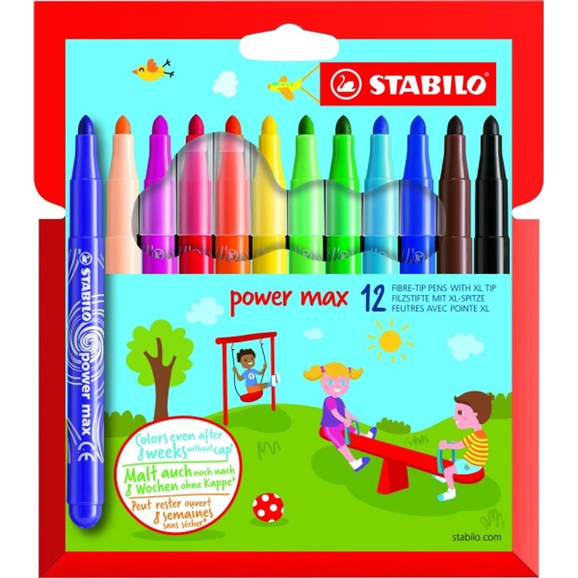 3168070980121-STABILO Power max - 12 Feutres - pointe large - couleurs assorties-P_98012_1-0